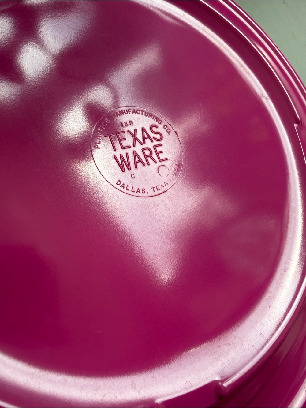 Vintage Texas Ware Raspberry Pink dinner plates